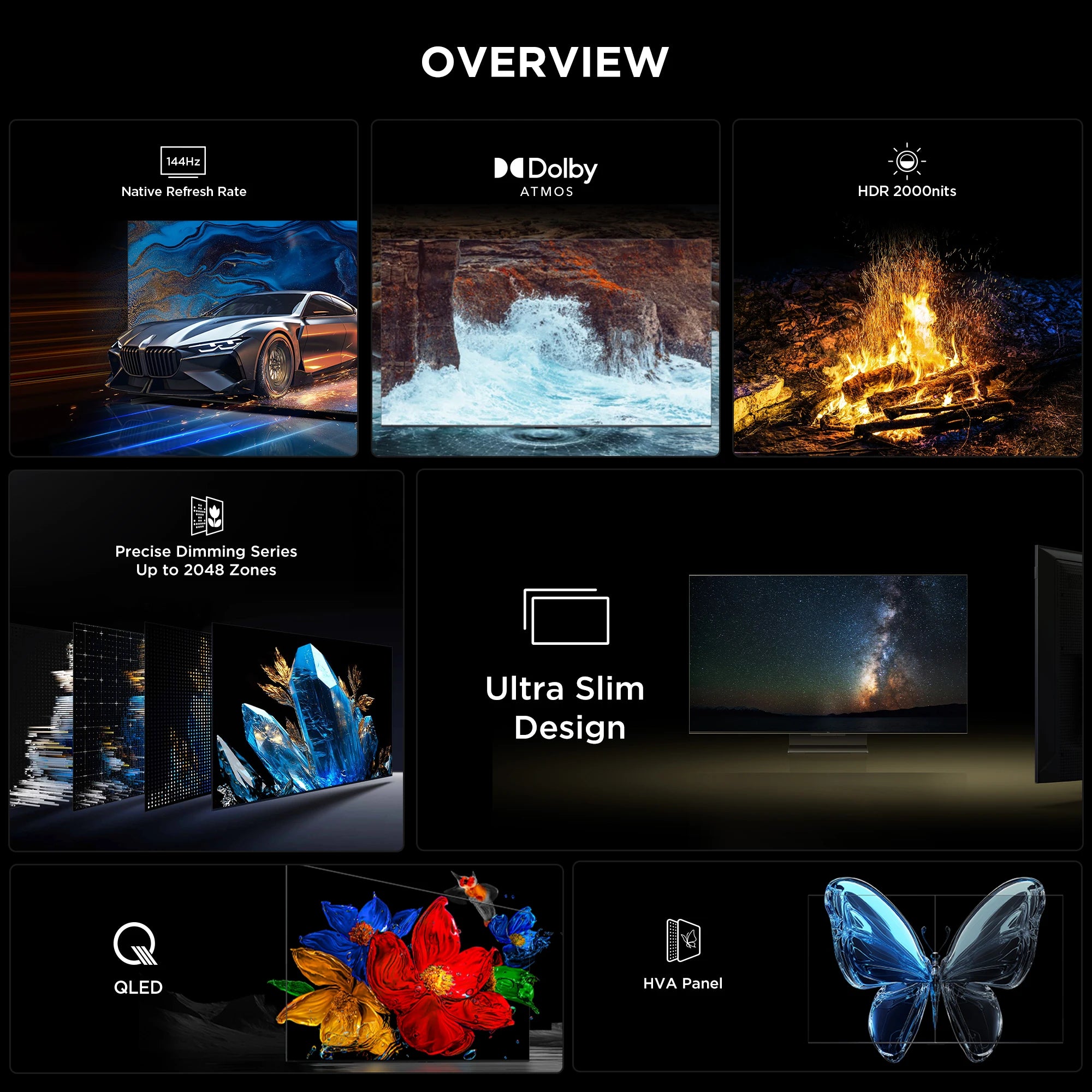 TCL C7K/Q7C 65''/75''/85'' QD-Mini LED