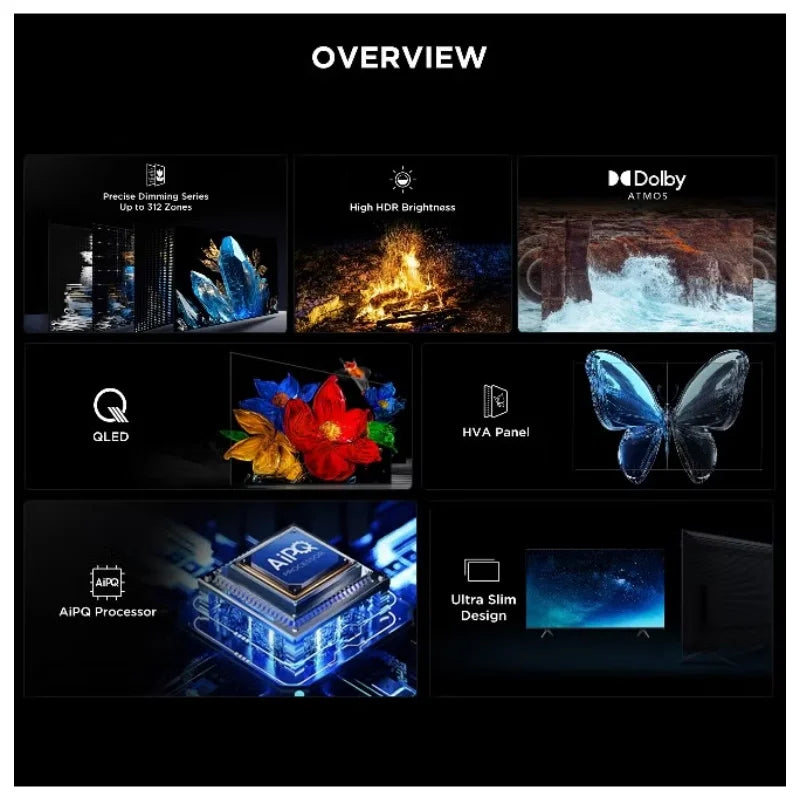 TCL C6K/Q6C 55''/65''/75''/85''/98'' Mini LED