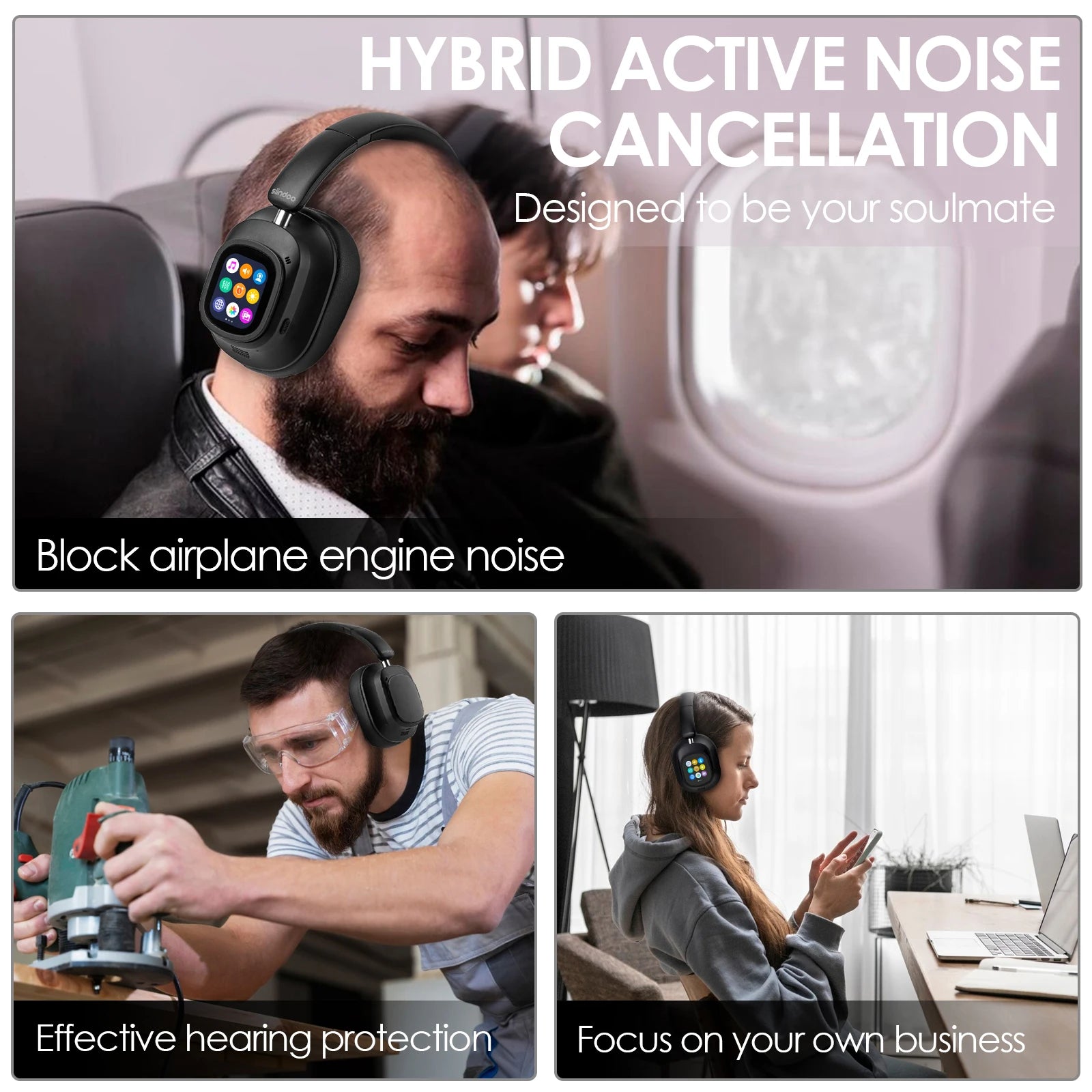 NEWEST ANC930Plus Hybrid ANC Wireless Headphone