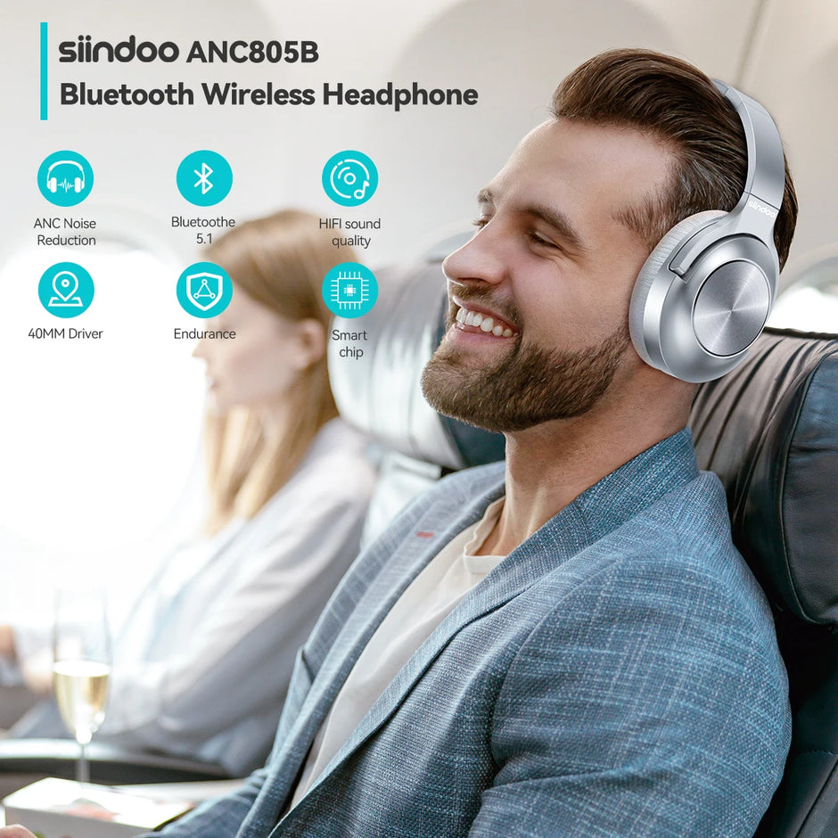 JH-ANC805B Active Noise Cancelling Wireless Headphones