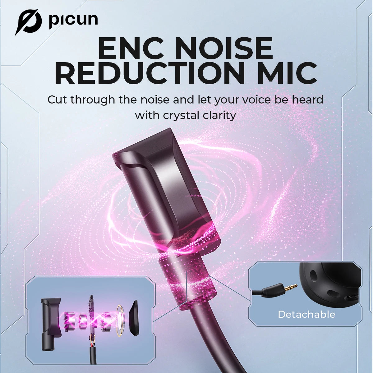 Picun G3 Gaming Wireless Headphone with Mic